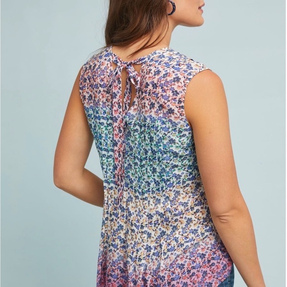 Maeve Multicolor Floral V-Neck Top - Picture 3 of 9